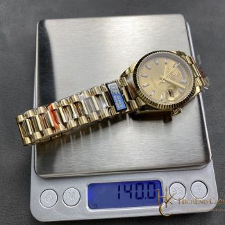 Rolex Day-Date 128238-0132 angled dial view super clone watch