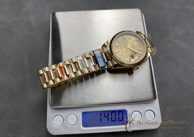 Rolex Day-Date 128238-0132 angled dial view super clone watch