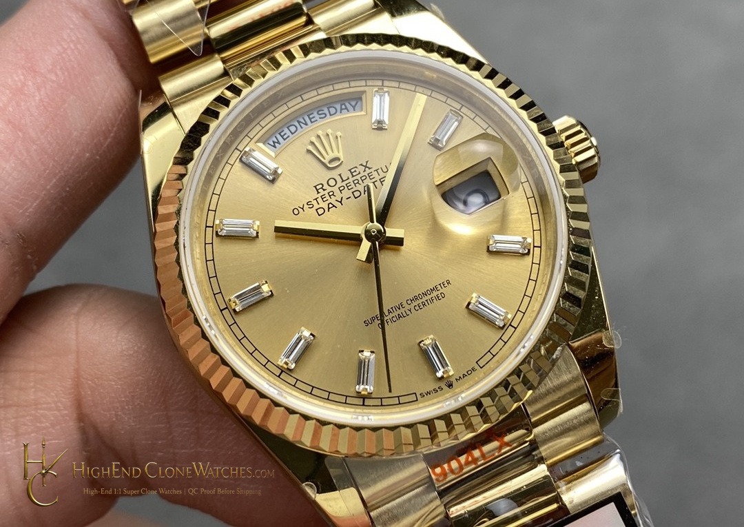 Rolex Day-Date 128238-0132 dial and marker detail super clone watch
