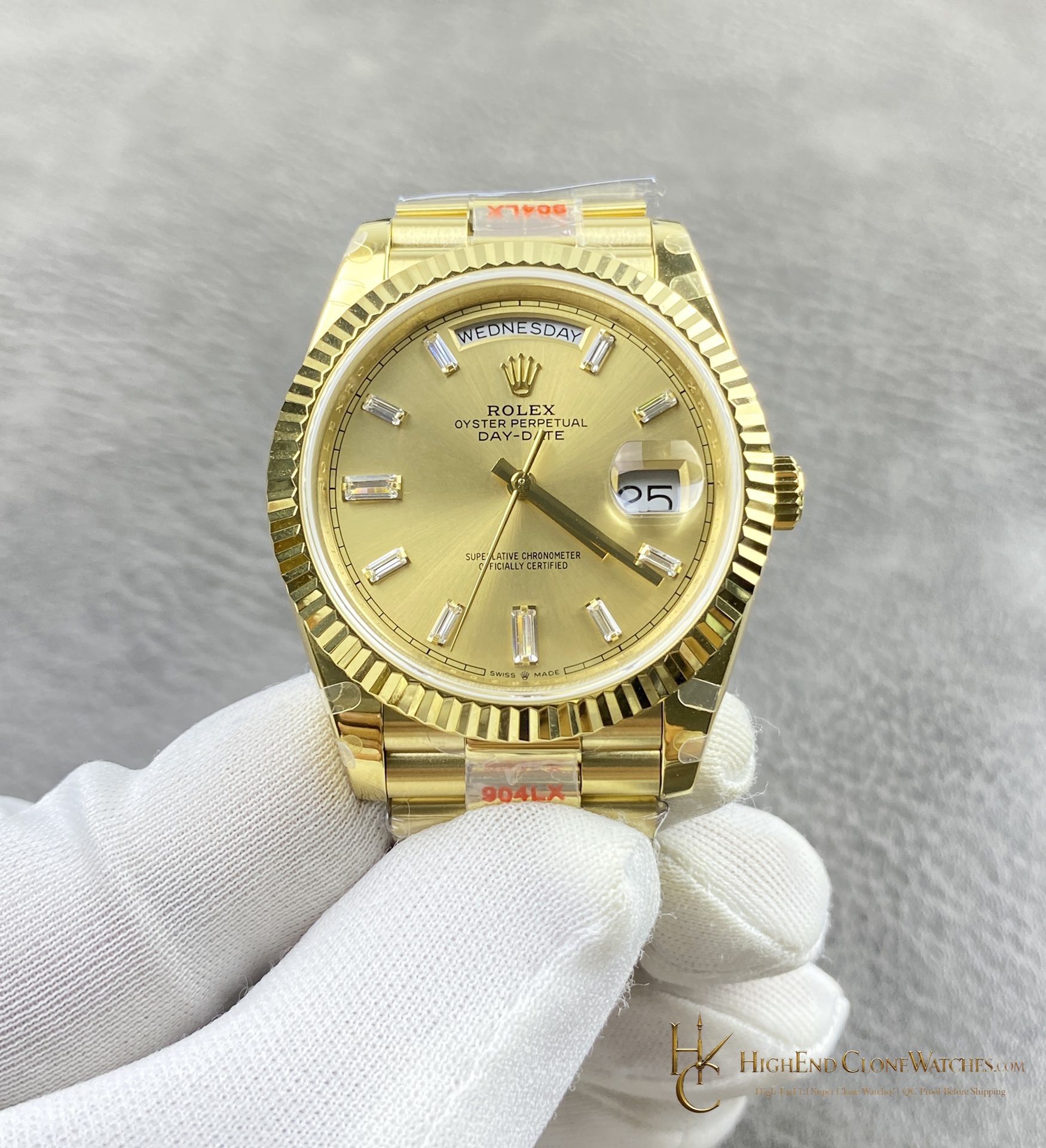 Rolex Day-Date 228238-0005 front view super clone watch