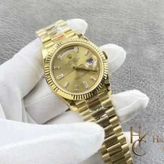 Rolex Day-Date 228238-0005 angled dial view super clone watch
