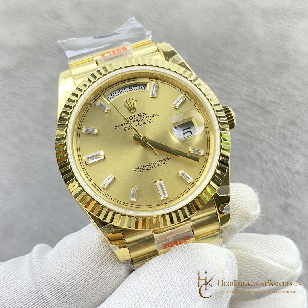 Rolex Day-Date 228238-0005 dial and marker detail super clone watch