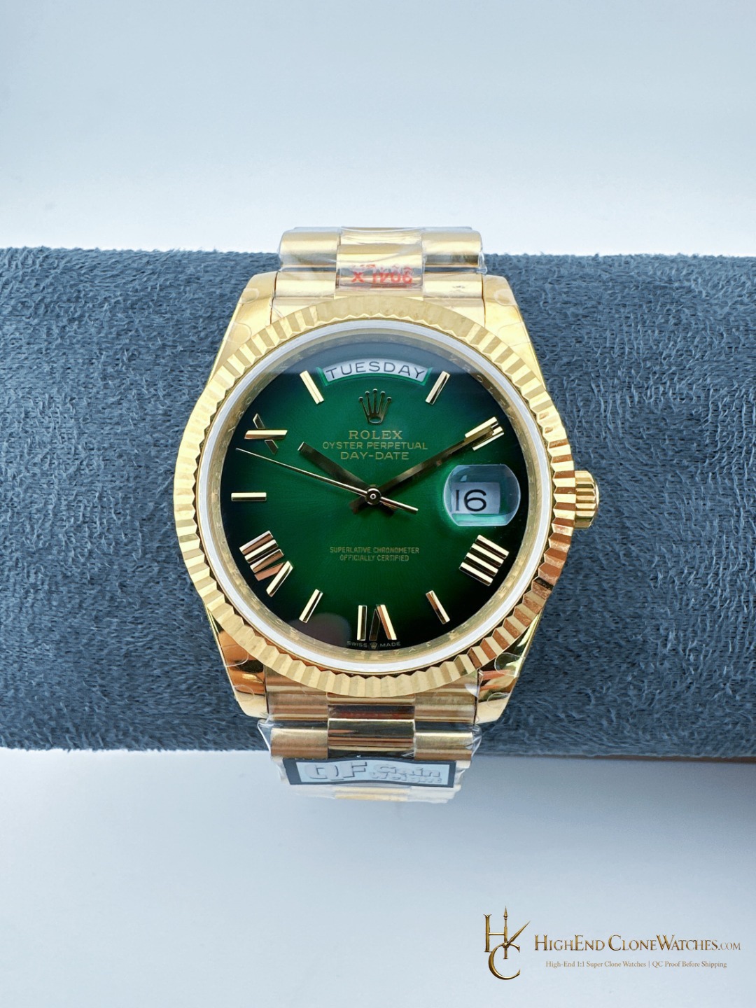 Rolex Day-Date m128238-0118 front view super clone watch