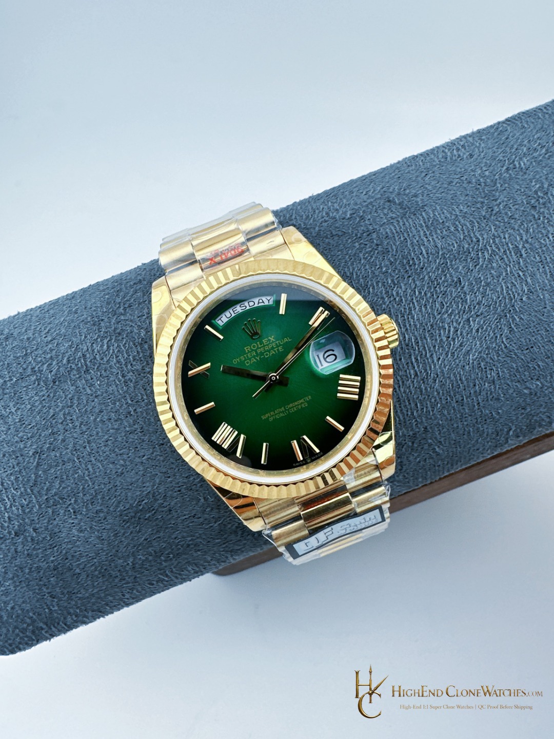 Rolex Day-Date m128238-0118 bezel detail super clone watch