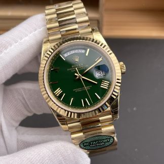 Rolex Day-Date m228238 angled dial view super clone watch