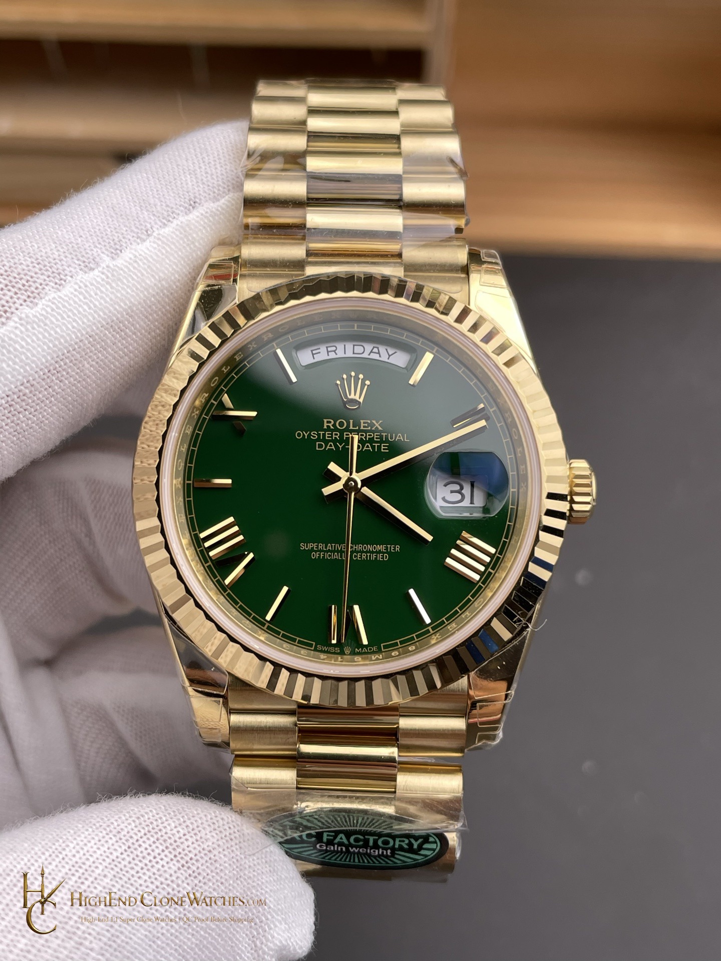Rolex Day-Date m228238 dial and marker detail super clone watch