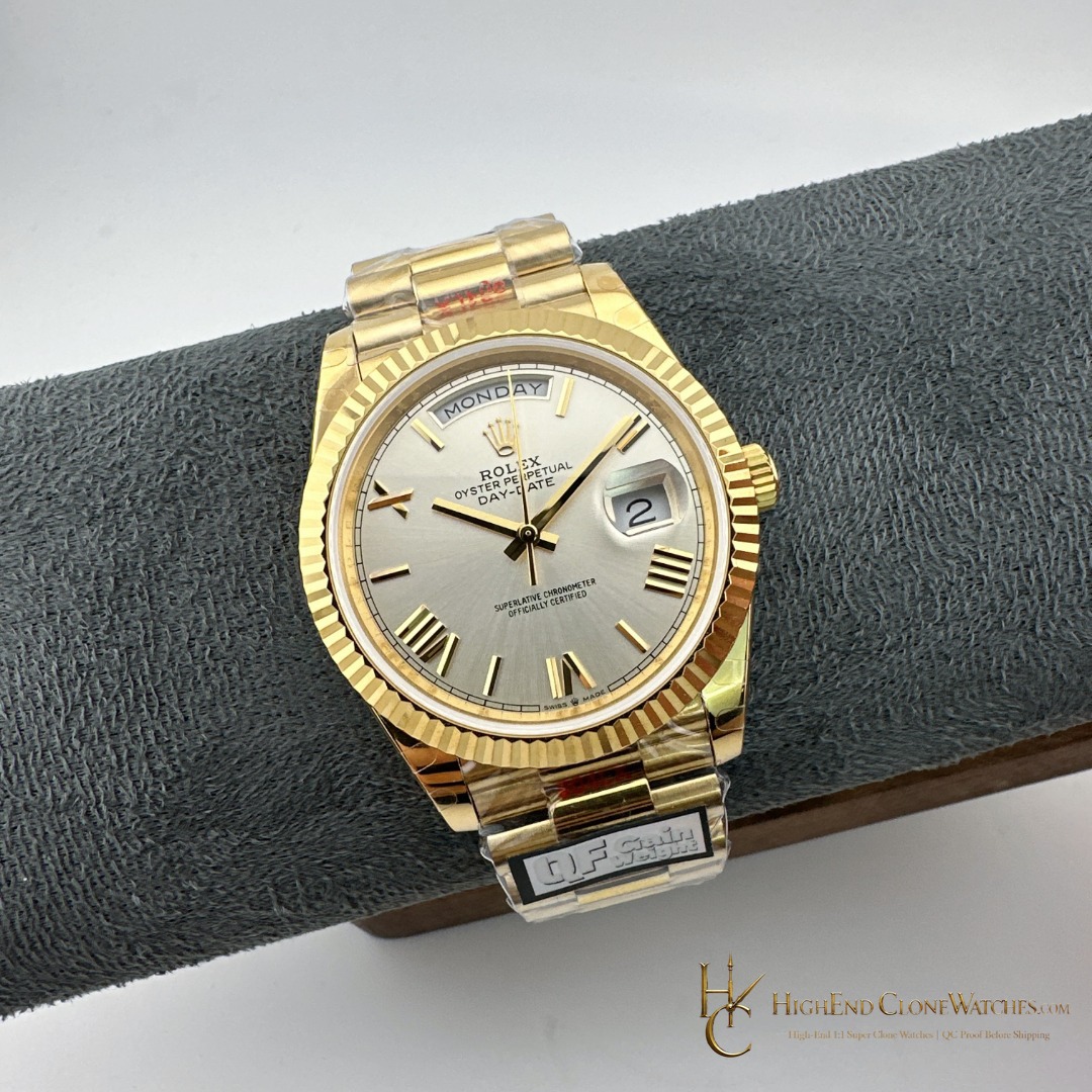 Rolex Day-Date m228238-0002 bezel detail super clone watch