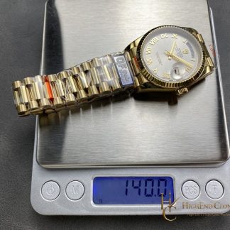 Rolex Day-Date m128238-0076 angled dial view super clone watch