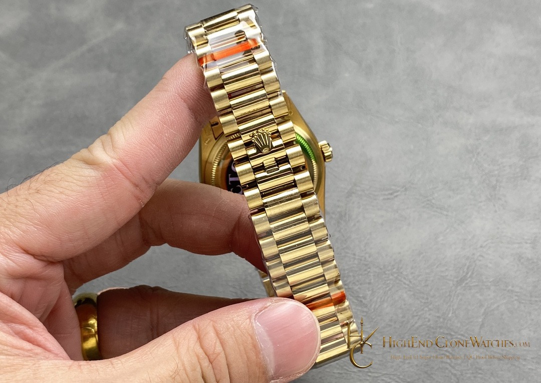 Rolex Day-Date m128238-0076 caseback view super clone watch