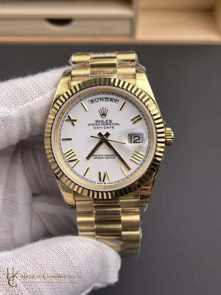 Rolex Day-Date m228238-0042 front view super clone watch
