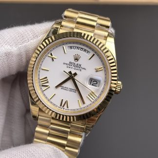 Rolex Day-Date m228238-0042 angled dial view super clone watch