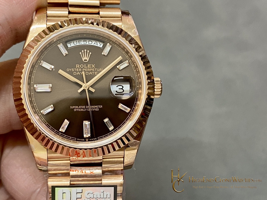 Rolex Day-Date m228235 front view super clone watch