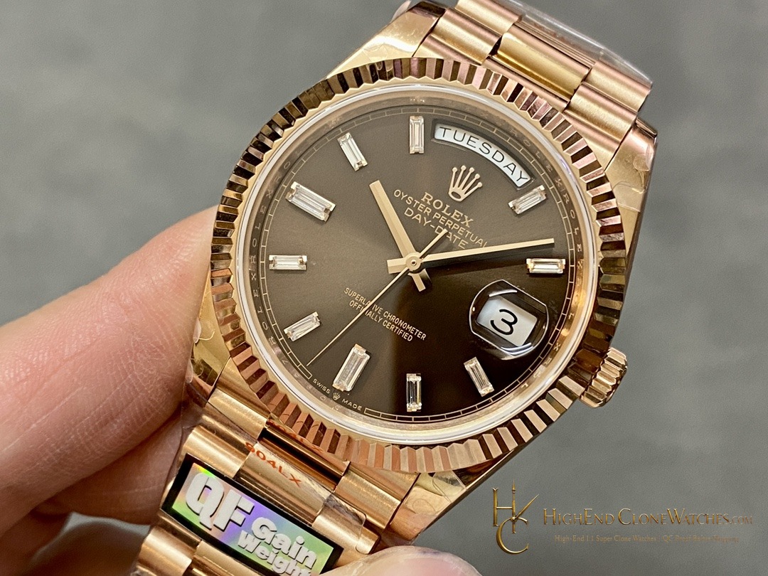Rolex Day-Date m228235 bezel detail super clone watch