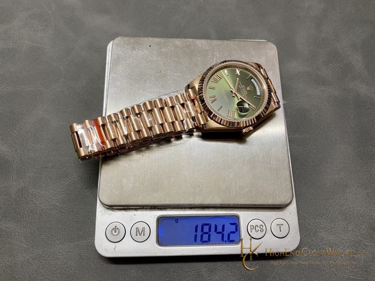 Rolex Day-Date 228235-0025 angled dial view super clone watch