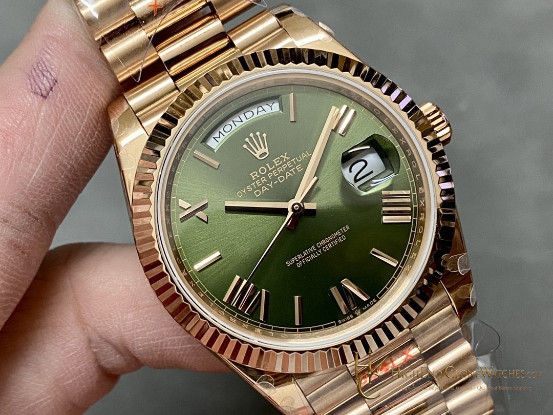 Rolex Day-Date 228235-0025 dial and marker detail super clone watch