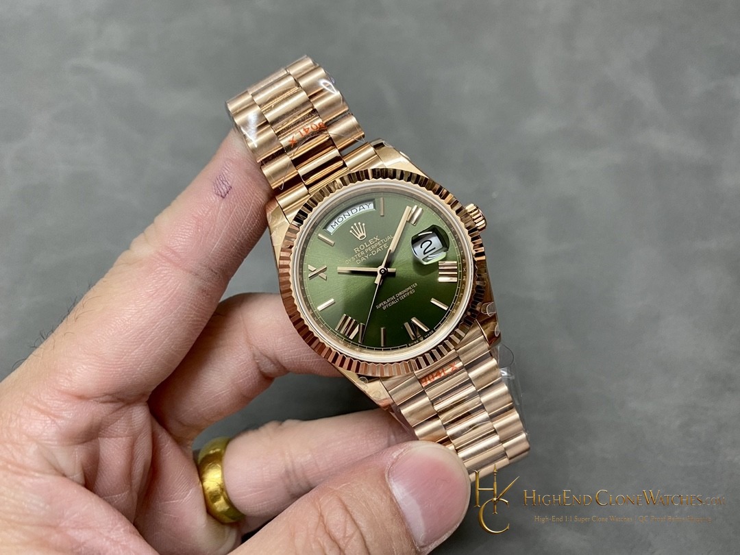 Rolex Day-Date 228235-0025 side case profile super clone watch