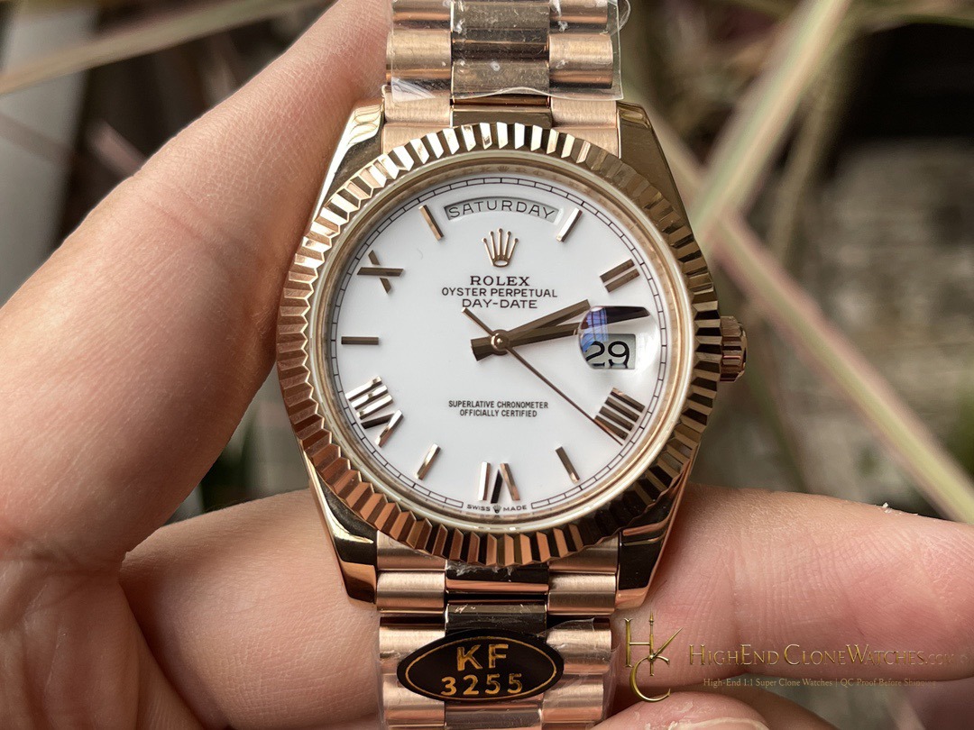 Rolex Day-Date 40 m228235-0032 front view super clone watch