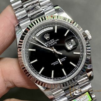 Rolex Day-Date m228239-0004 angled dial view super clone watch