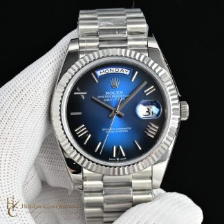 Rolex Day-Date 228239 angled dial view super clone watch