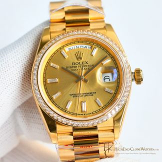 Rolex Day-Date 128398TBR-0037 front view super clone watch