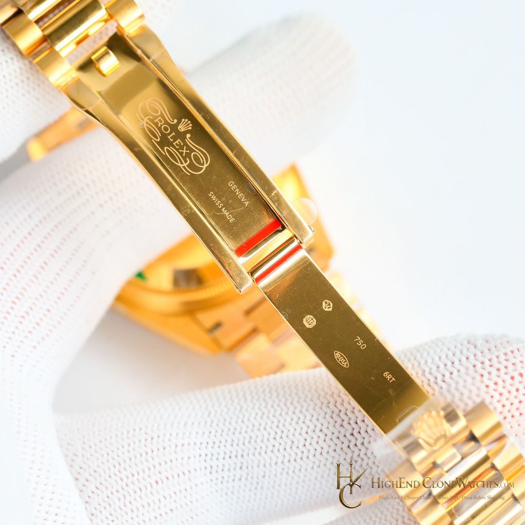 Rolex Day-Date 128398TBR-0037 caseback view super clone watch