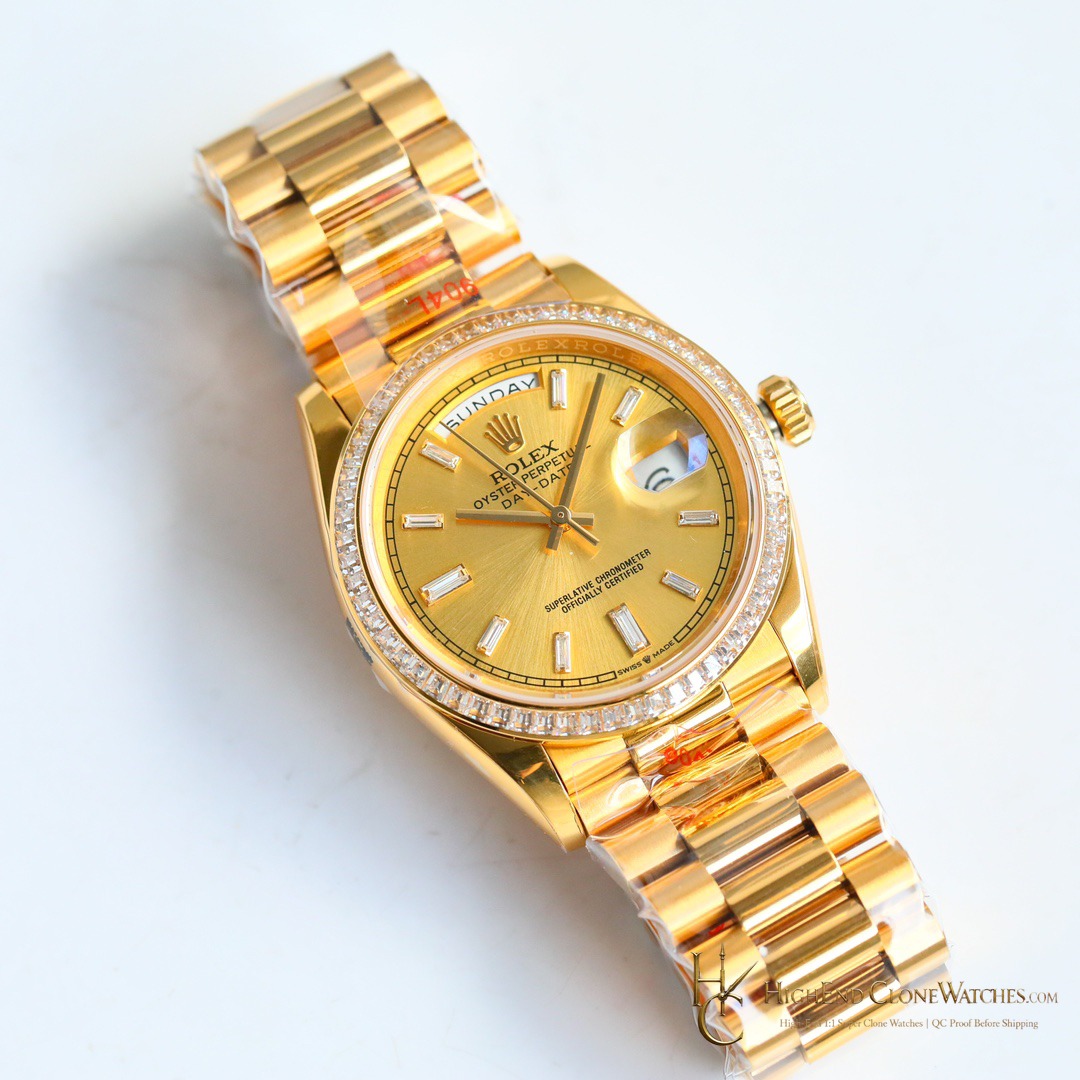 Rolex Day-Date 128398TBR-0037 wrist shot super clone watch