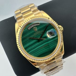 Rolex Day-Date 128238 angled dial view super clone watch
