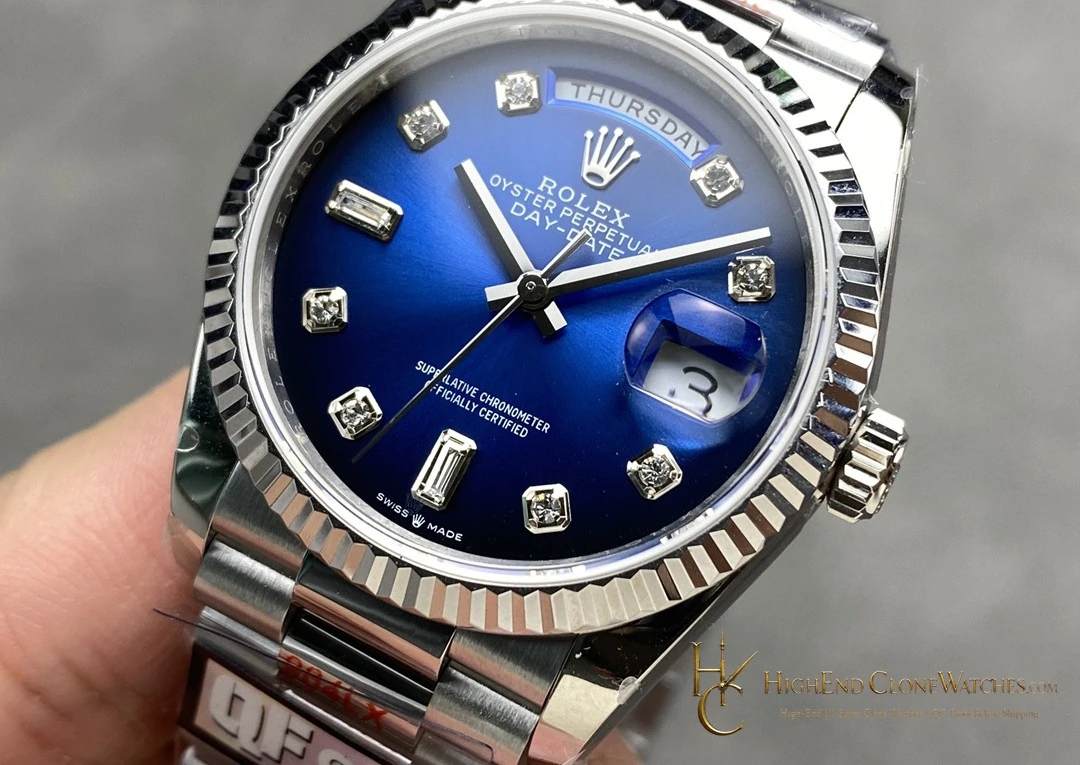 Rolex Day-Date m128239-0023 bezel detail super clone watch