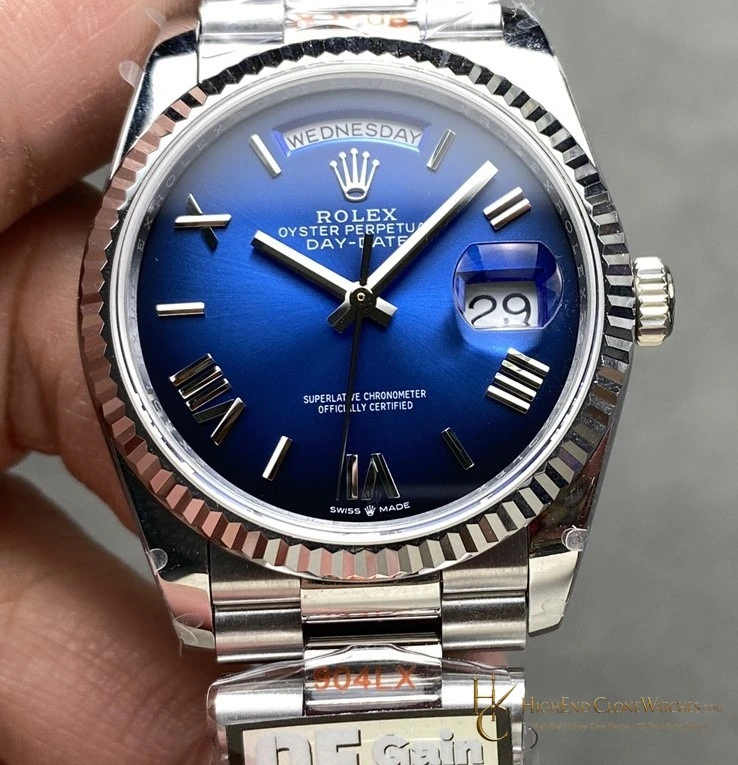 Rolex Day-Date 128239-0063 front view super clone watch