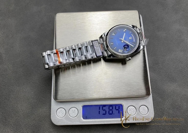 Rolex Day-Date 128239-0063 angled dial view super clone watch