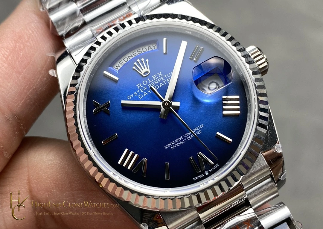 Rolex Day-Date 128239-0063 dial and marker detail super clone watch