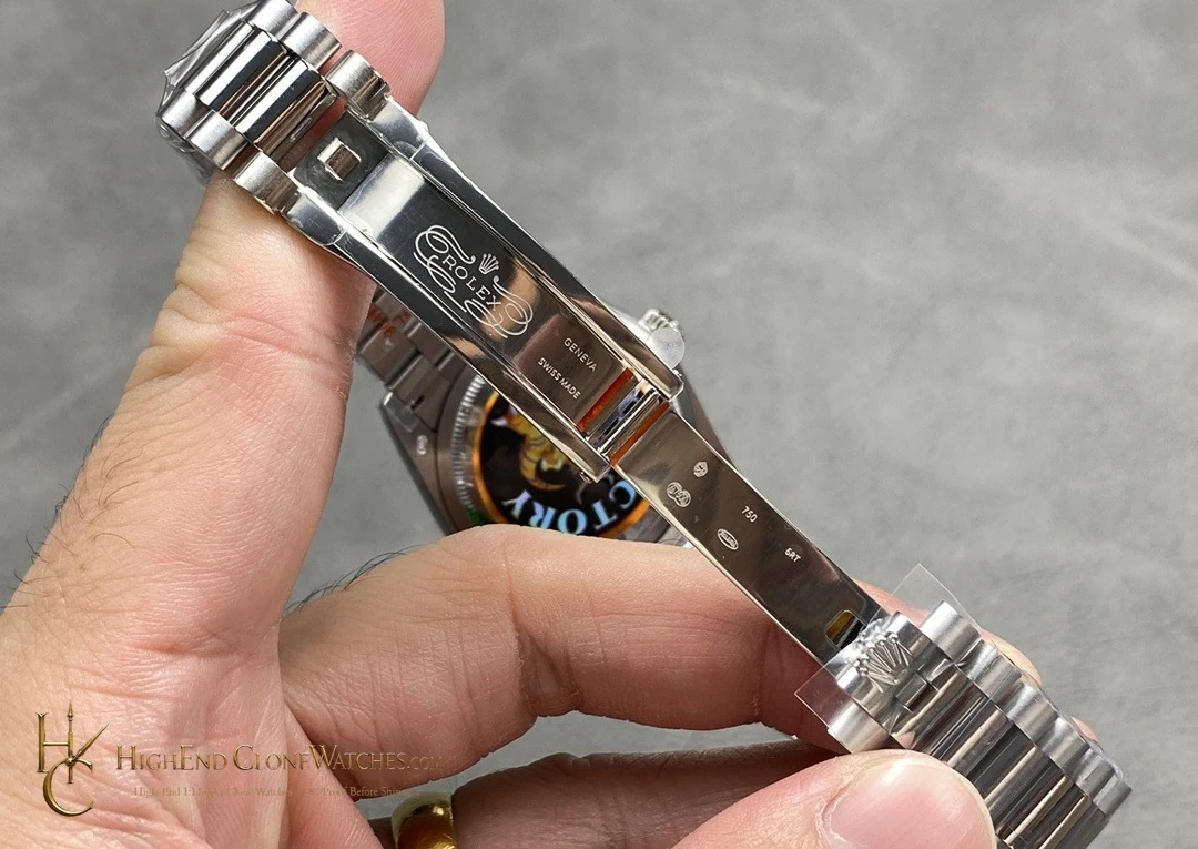Rolex Day-Date 128239-0063 caseback view super clone watch