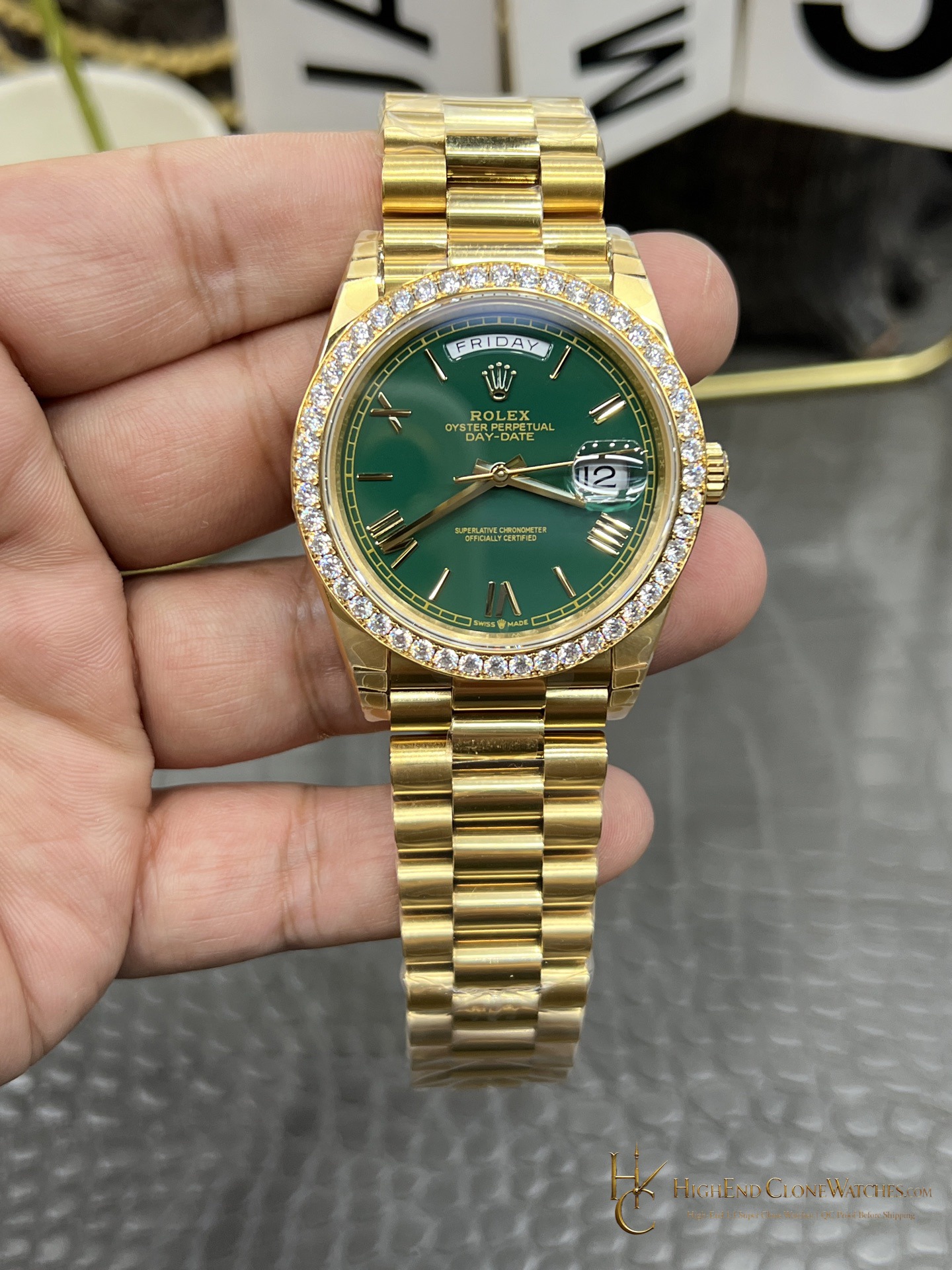 Rolex Day-Date M228398TBR-0040 front view super clone watch