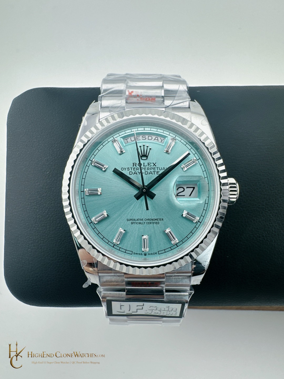 Rolex Day-Date m128236-0009 front view super clone watch