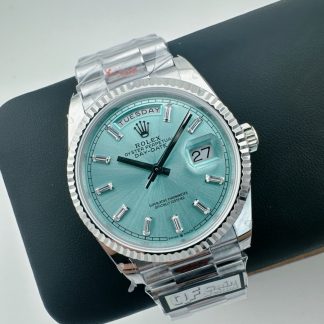 Rolex Day-Date m128236-0009 angled dial view super clone watch