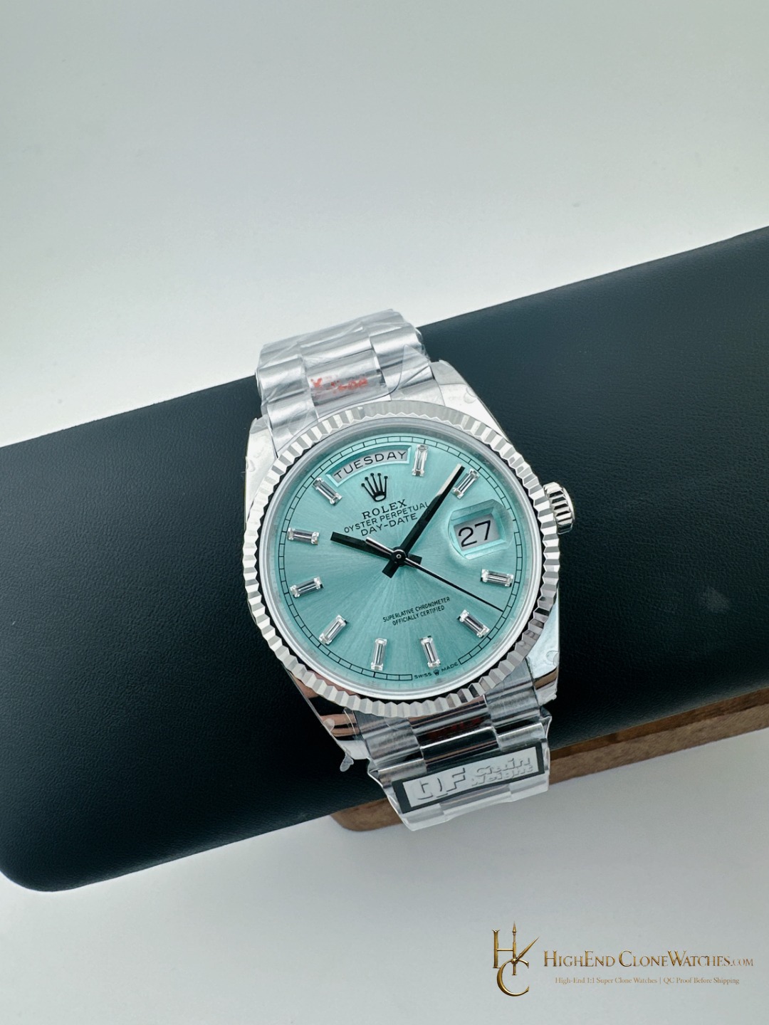 Rolex Day-Date m128236-0009 bezel detail super clone watch