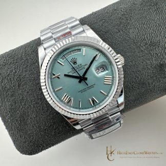Rolex Day-Date m128236-0018 angled dial view super clone watch