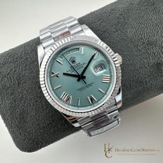 Rolex Day-Date m228236-0012 angled dial view super clone watch
