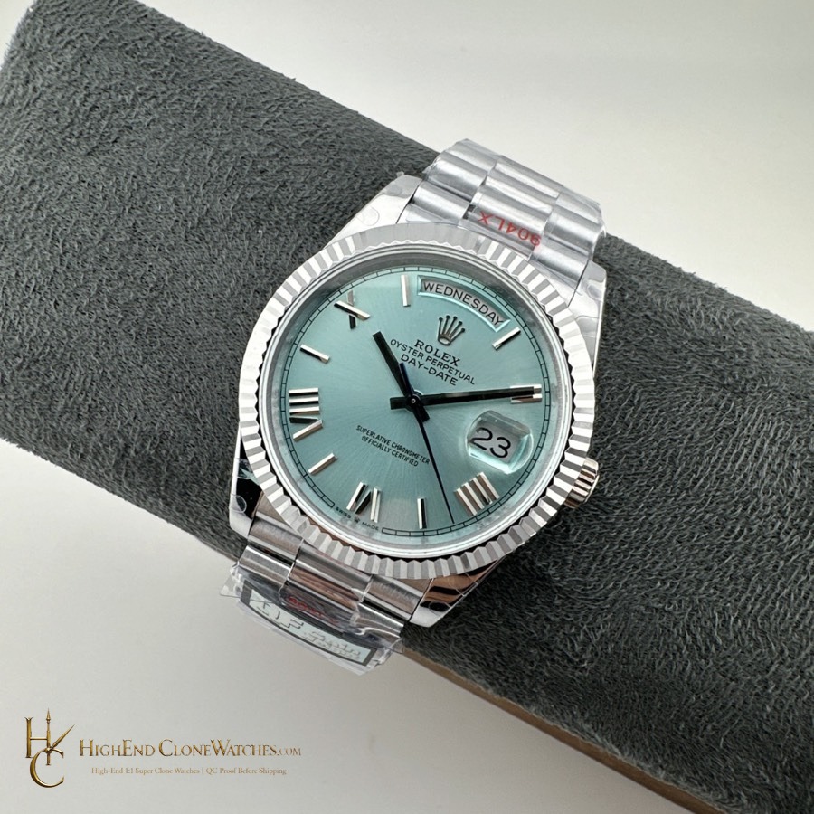 Rolex Day-Date m228236-0012 bezel detail super clone watch