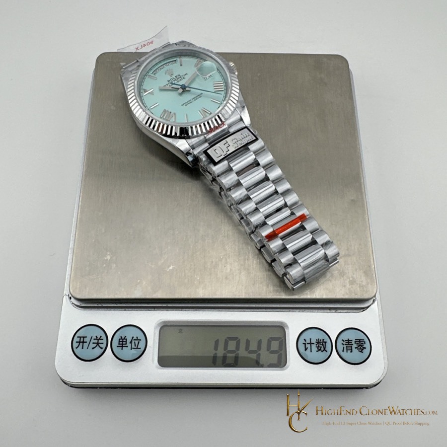 Rolex Day-Date m228236-0012 caseback view super clone watch