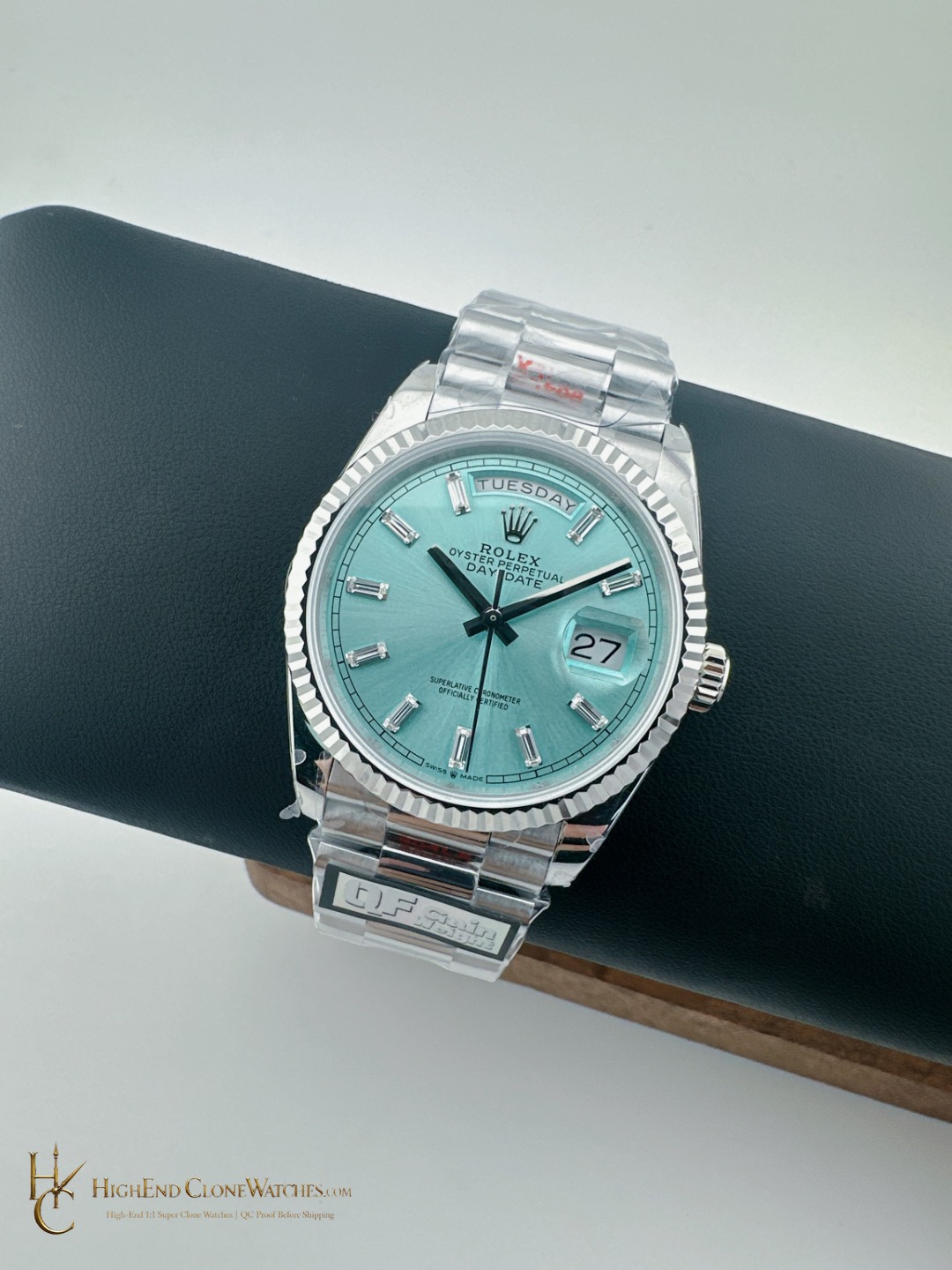 Rolex Day-Date 128396TBR side case profile super clone watch