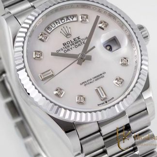Rolex Day-Date m128239-0007 angled dial view super clone watch