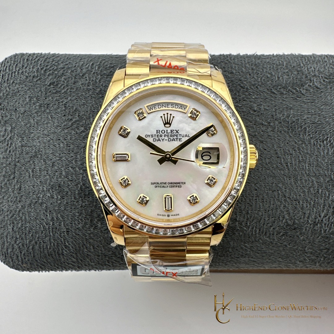 Rolex Day-Date 128398TBR-0004 front view super clone watch