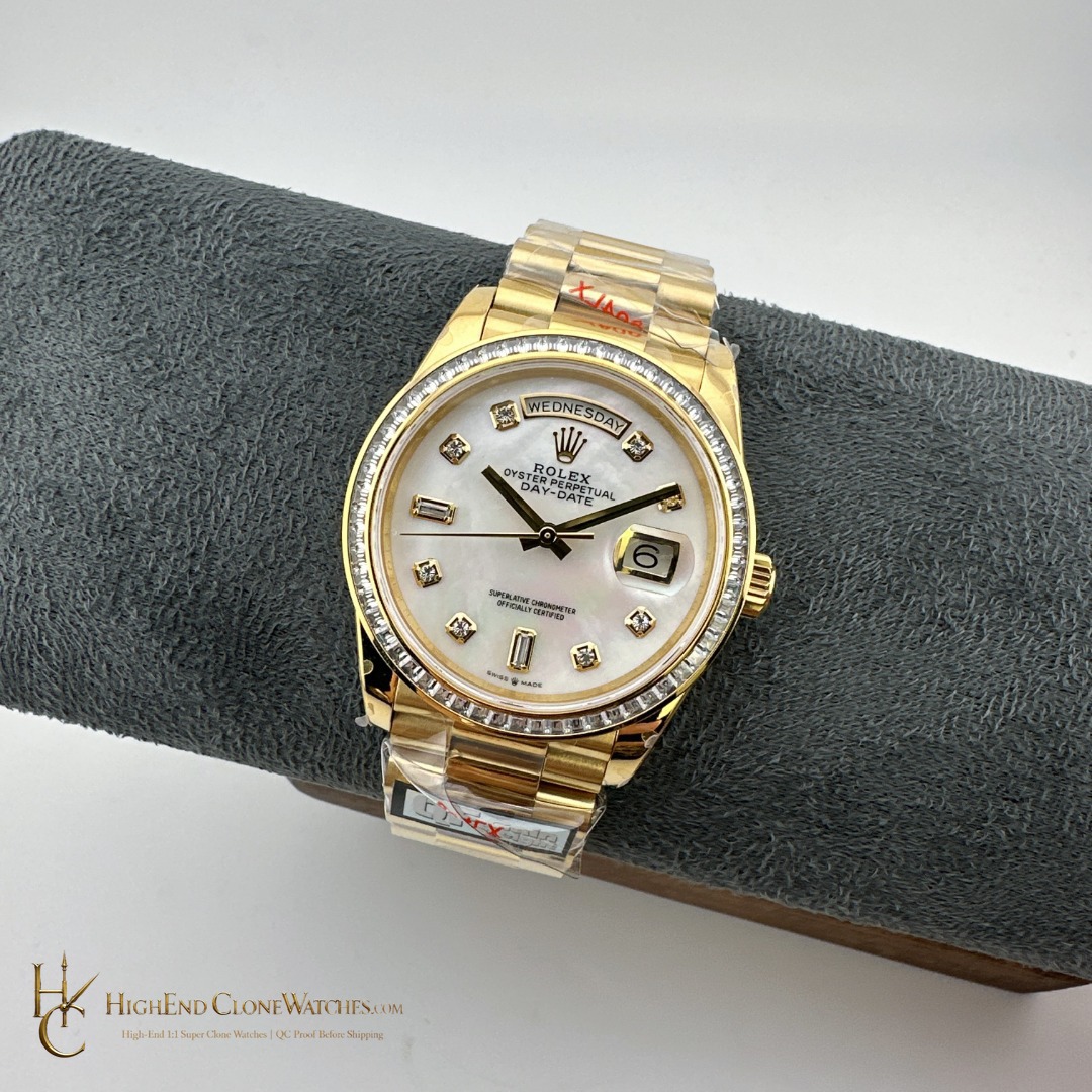 Rolex Day-Date 128398TBR-0004 side case profile super clone watch