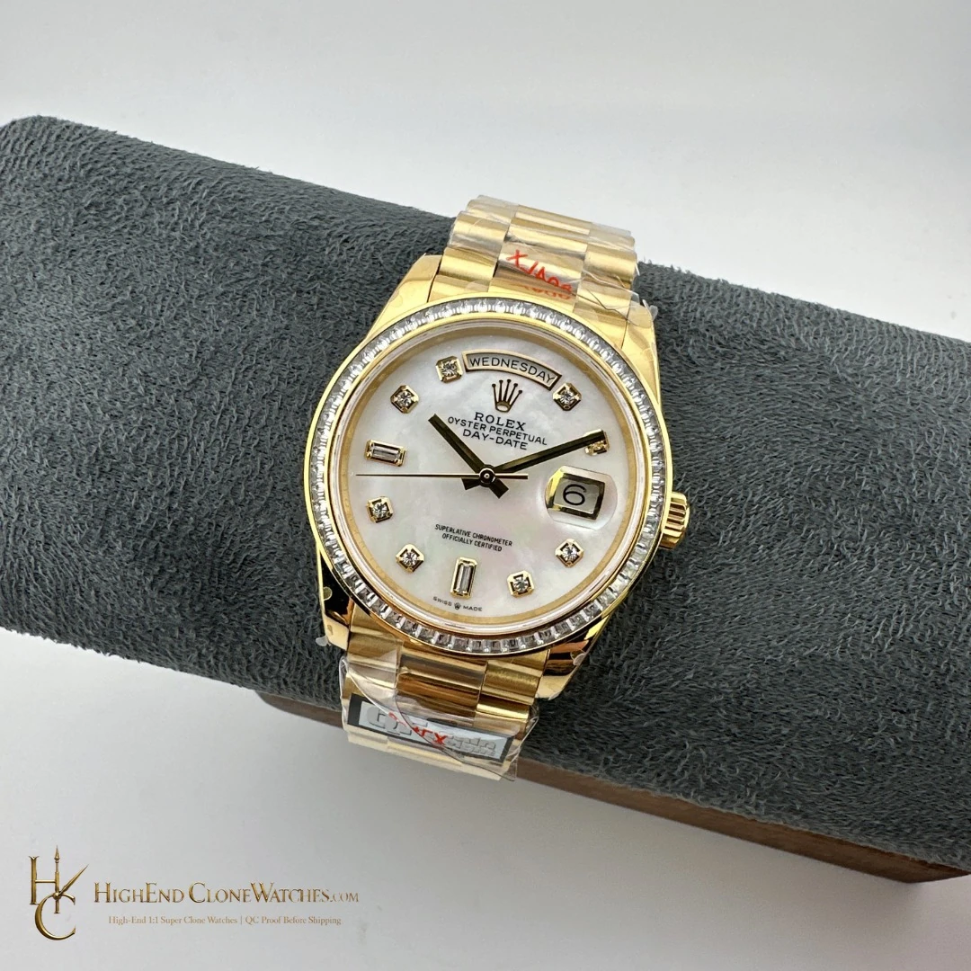 Rolex Day-Date 128398TBR-0004 side case profile super clone watch