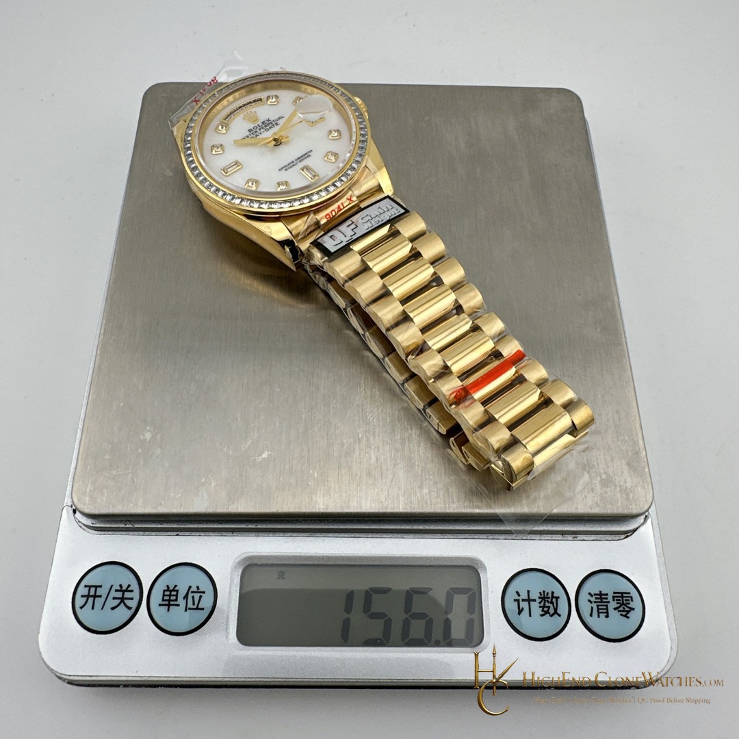 Rolex Day-Date 128398TBR-0004 caseback view super clone watch