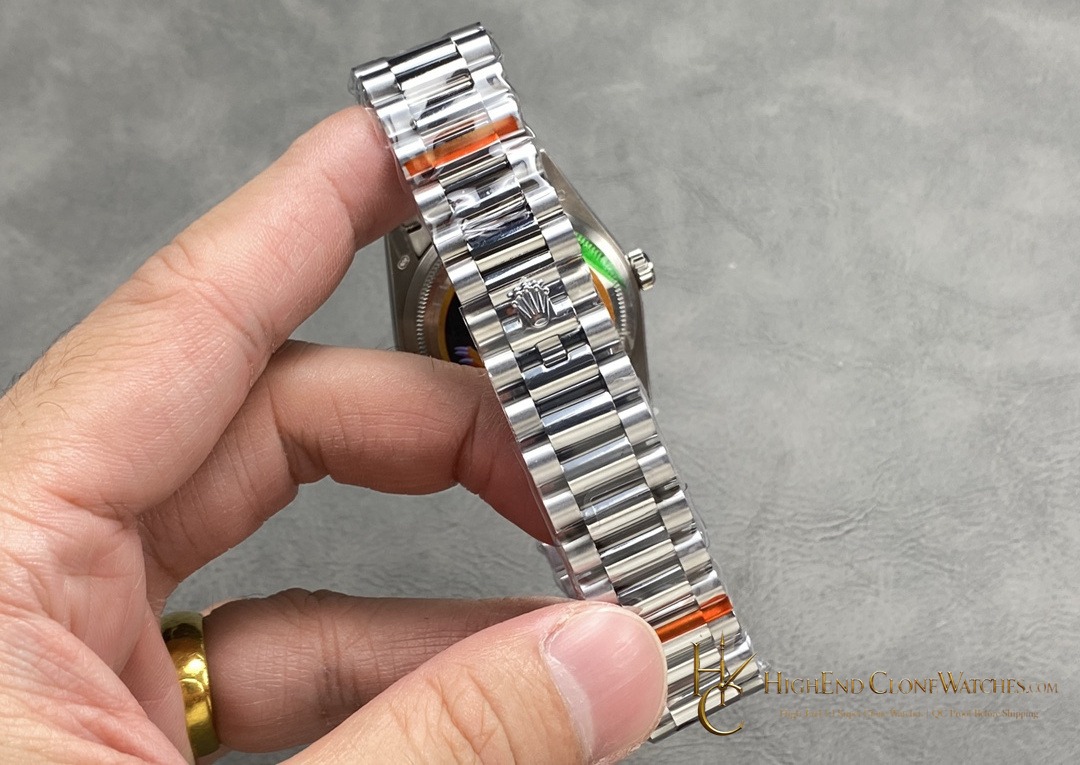 Rolex Day-Date 128239-0071 caseback view super clone watch