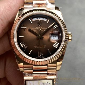 Rolex Day-Date m128235-0075 front view super clone watch