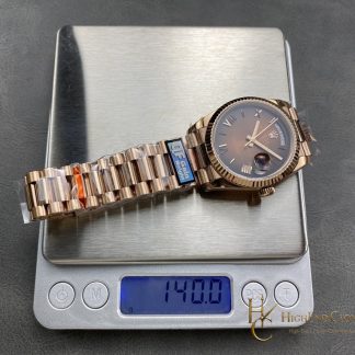 Rolex Day-Date m128235-0075 angled dial view super clone watch