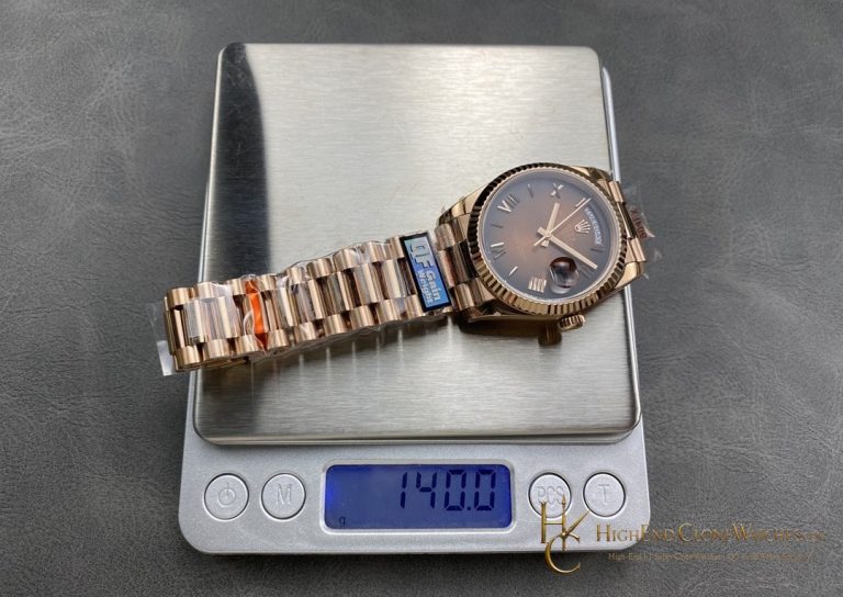 Rolex Day-Date m128235-0075 angled dial view super clone watch